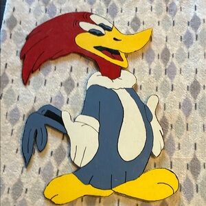 Colorful Wooden Cartoon Bird Wall Decor, Handmade & Hand painted
